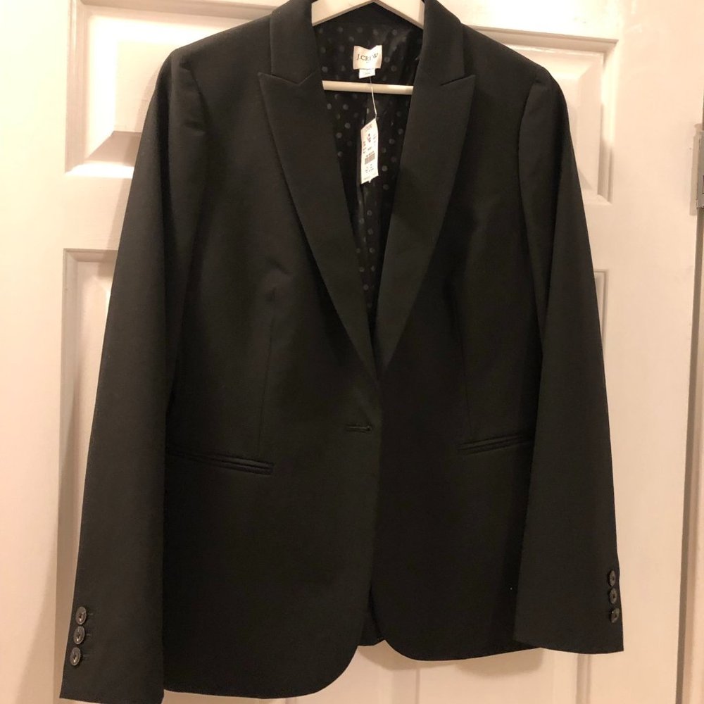 J Crew Factory Black Blazer Size 8